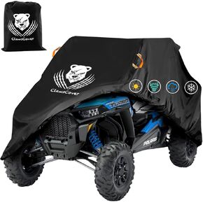 Clawscover UTV يغطي في الهواء الطلق مقاوم للماء ، مقاعدان 115 بوصة XL XL 420D OXFORD CLOTH جميع الطقس جنبا إلى جنب