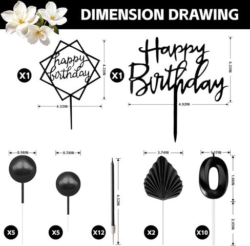 شموع خدعة لكعك أعياد الميلاد ، Tyotrbs 36 PCS شموع عيد ميلاد ، كعكة عيد ميلاد سعيد أغطية أعلى الأقطار ديكور كعكة ديي للرجال للنساء الذكرى السنوية in Kuwait