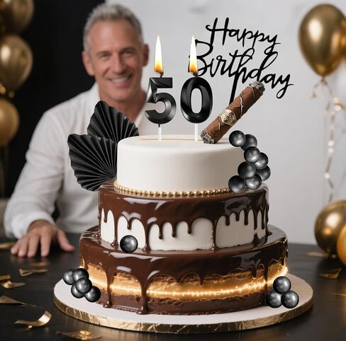 شموع خدعة لكعك أعياد الميلاد ، Tyotrbs 36 PCS شموع عيد ميلاد ، كعكة عيد ميلاد سعيد أغطية أعلى الأقطار ديكور كعكة ديي للرجال للنساء الذكرى السنوية in Kuwait