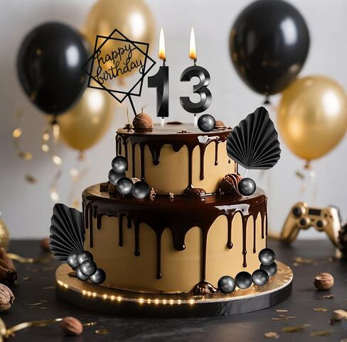 شموع خدعة لكعك أعياد الميلاد ، Tyotrbs 36 PCS شموع عيد ميلاد ، كعكة عيد ميلاد سعيد أغطية أعلى الأقطار ديكور كعكة ديي للرجال للنساء الذكرى السنوية in Kuwait