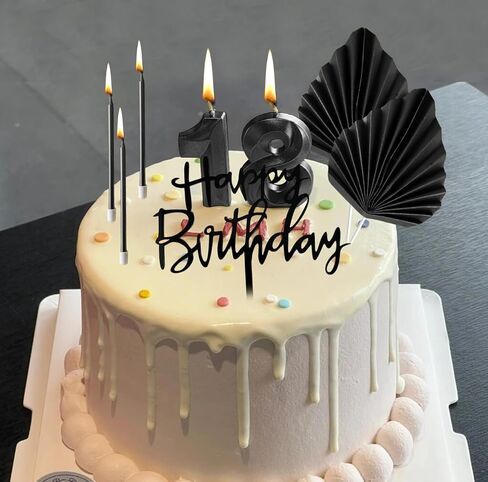 شموع خدعة لكعك أعياد الميلاد ، Tyotrbs 36 PCS شموع عيد ميلاد ، كعكة عيد ميلاد سعيد أغطية أعلى الأقطار ديكور كعكة ديي للرجال للنساء الذكرى السنوية in Kuwait