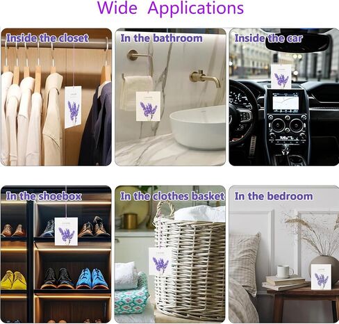 Jasmine Sachets, Fresh Scents Sachet Packets, Hanging Scent, Lavender Bags for Drawers and Closets, Closet Decor, Prayer Closet Essentials, Sachets Bags Drawer Deodorizers Home Fragrance, 6 Packs in Kuwait