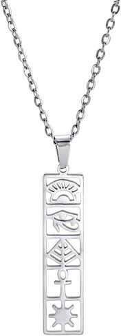 EUEAVAN Cartouche Pendant Necklace for Women Eye of Horus/Ankh Cross Necklace Cartouche Personalized Name Necklace Hieroglyph Ancient Egyptian Amulet Jewelry Gift in Saudi Arabia