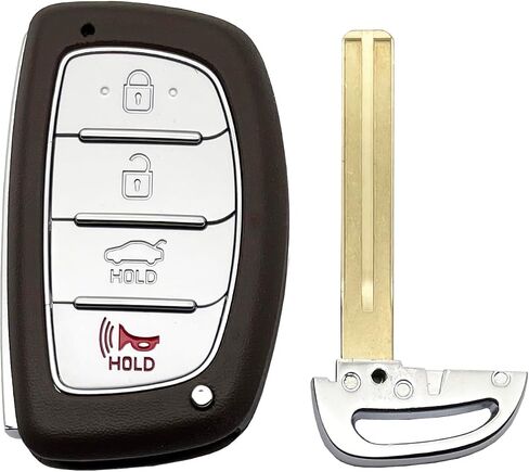 استبدال حالة Smart Key FOB Shell لـ Hyundai Tucson Sonata Elantra 2015 2016 2017 2018 2019 2020 2021 Ceyless Entry Car Care (مع حامل البطارية) in Kuwait