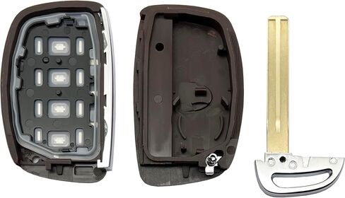 استبدال حالة Smart Key FOB Shell لـ Hyundai Tucson Sonata Elantra 2015 2016 2017 2018 2019 2020 2021 Ceyless Entry Car Care (مع حامل البطارية) in Kuwait