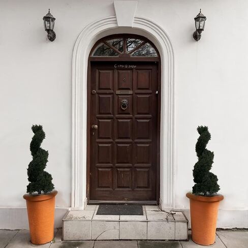 32" Artificial Boxwood Bush Spiral Topiary Tree UV Resistance Rated with Spike. Easy to Push in The Ground.Plant Looks Great in a Planter Anywhere. Indoor/Outdoor Decor 2 Pack in Saudi Arabia