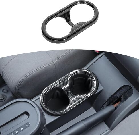 RT-TCZ for Wrangler JK Cup Holder Trim Cover, Carbon Fiber Interior Accessories for Jeep Wrangler JK JKU 2007 2008 2009 2010 in Saudi Arabia