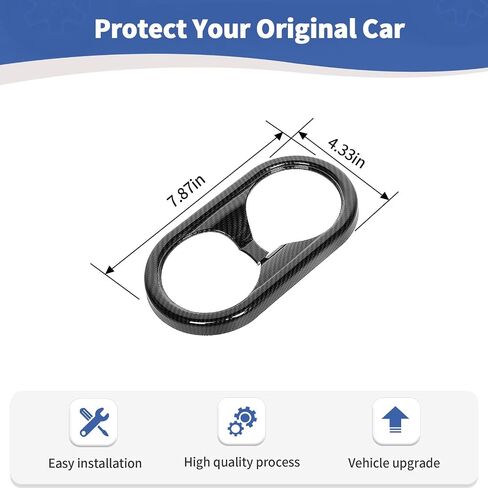 RT-TCZ for Wrangler JK Cup Holder Trim Cover, Carbon Fiber Interior Accessories for Jeep Wrangler JK JKU 2007 2008 2009 2010 in Saudi Arabia