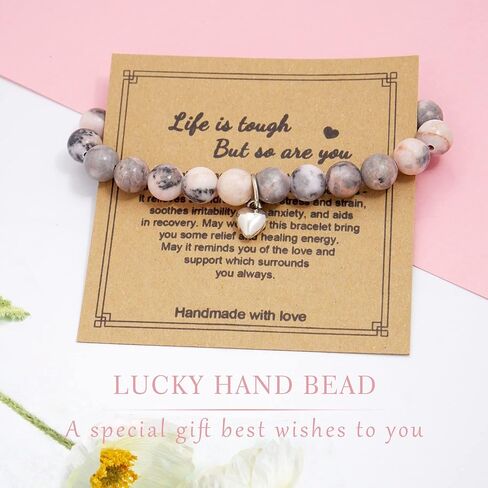 Get Well Soon Gifts for Women,Natural Stone Healing Bracelet, Inspirational Gifts for Women in Saudi Arabia