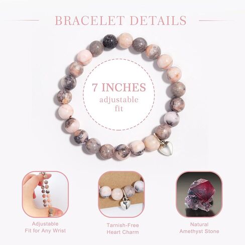 Get Well Soon Gifts for Women,Natural Stone Healing Bracelet, Inspirational Gifts for Women in Saudi Arabia