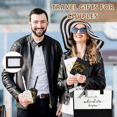 12 PCS الزفاف هدايا شهر العسل للزوجين السيد MRS هدايا مشاركة دش الزفاف مع دفتر الكتب الزجاجية الكتب الكتب جواز السفر علامات الأمتعة جرة (MR و MRS) in Kuwait