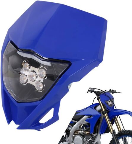 AnXin Dirt Bike Headlight,Motorcycle LED Head Light Universal for YZ125 YZ250 TTR230 YZ250F YZ450F DRZ400 WR250F WR450F Most Dirt Pit Bike Supermoto Enduro Motocross Blue in Kuwait