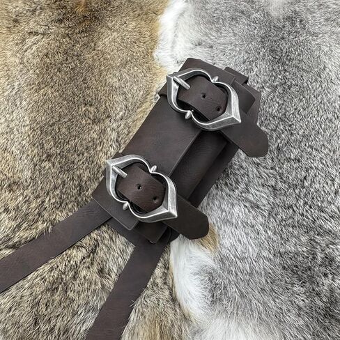 HiiFeuer Medieval Faux Leather Back Sword Frog, Vintage Adjustable Sword Holster, Middle Ages Back Sword Sheath Holster in Saudi Arabia