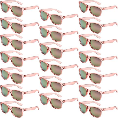 20 Pack Bulk Mirrored Sunglasses for Women Men Trendy Cheap Neon Sunglasses for Party Supplies in Saudi Arabia