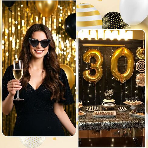 نظارات عيد ميلاد etledcycle الثلاثين على شكل قلب ، قذرة 30 هدايا عيد ميلاد النظارات الشمسية ، النظارات الشمسية السوداء السوداء حفل عيد ميلاد ديكورات عيد ميلاد 30 in Kuwait