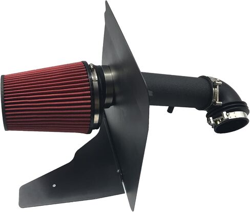 3.5-Inch Cold Air Intake Kit with Heat Shield + Filter Compatible for Chevrolet Chevy Camaro LT/LS V6 2012-2015 (Black Tube & Red Filter) in Saudi Arabia