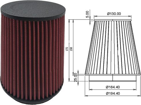 3.5-Inch Cold Air Intake Kit with Heat Shield + Filter Compatible for Chevrolet Chevy Camaro LT/LS V6 2012-2015 (Black Tube & Red Filter) in Saudi Arabia