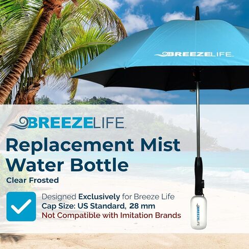 Replacement Mist Bottle Umbrellas Only – Fits Original and Rechargeable Mister Breeze Umbrellas, 16 oz, Clear Frosted (Umbrellas ONLY) in Saudi Arabia