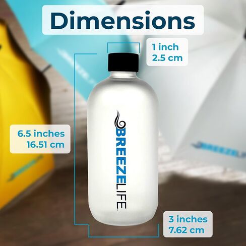 Replacement Mist Bottle Umbrellas Only – Fits Original and Rechargeable Mister Breeze Umbrellas, 16 oz, Clear Frosted (Umbrellas ONLY) in Saudi Arabia