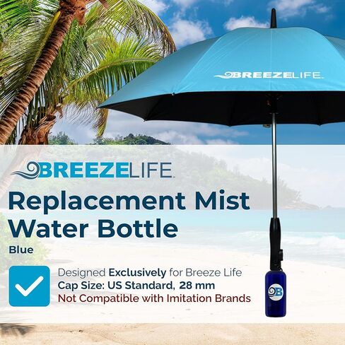 Replacement Mist Bottle Umbrellas Only – Fits Original and Rechargeable Mister Breeze Umbrellas, 16 oz, Clear Frosted (Umbrellas ONLY) in Kuwait