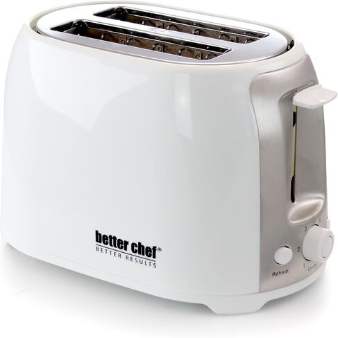 Better Chef 2-Slice Toaster | Wide-Slot | Cool Touch | Reheat & Defrost | Brushed Stainless Trim (Black) in Kuwait