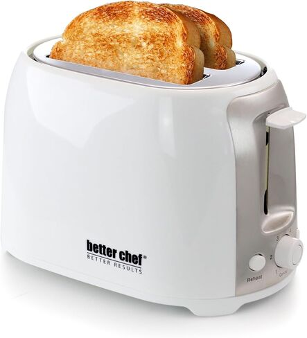 Better Chef 2-Slice Toaster | Wide-Slot | Cool Touch | Reheat & Defrost | Brushed Stainless Trim (Black) in Kuwait