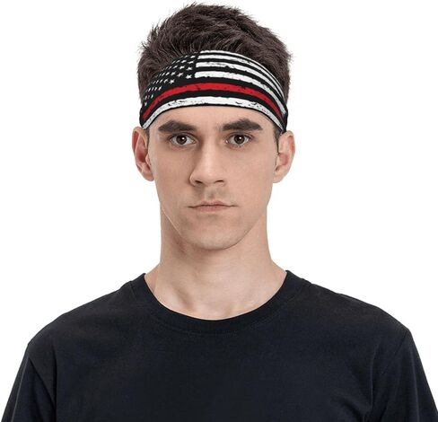 Sports Sweatband Head Bands for Women Men Sweat-Absorbing Headbands Suitable for Running Yoga Fitness Football Exercise in Kuwait