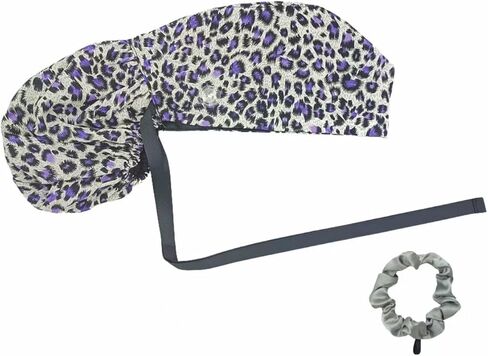 Scrub Cap with Silky Inner - Cotton Hat with Sweatband and Buttons, Adjustable Tie Back Ponytail(Randomly Provide Hair Ring) in Kuwait