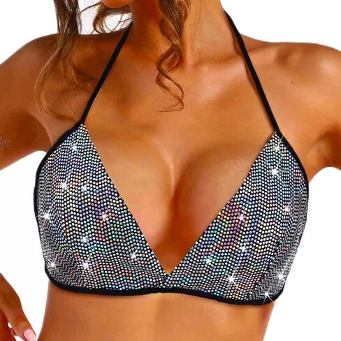 Zoestar Sequin Bra Rave Top للنساء in Kuwait