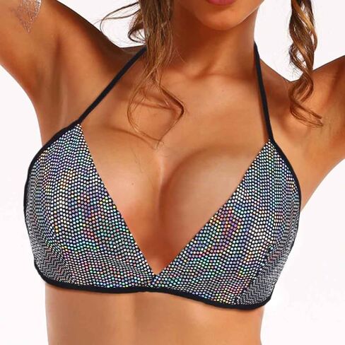 Zoestar Sequin Bra Rave Top للنساء in Kuwait