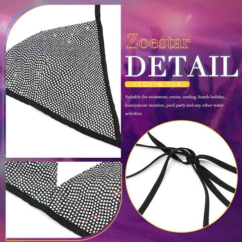 Zoestar Sequin Bra Rave Top للنساء in Kuwait