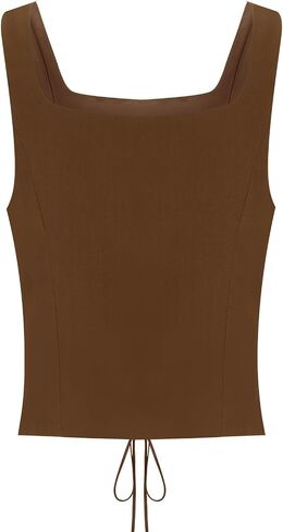 NIHONCOS Womens Pirate Renaissance Tank Top Medieval Waist Cinched Corset Slim Strap Vest Bodice Halloween Cosplay Costume in Kuwait