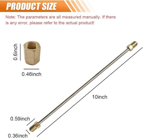 3PCS 3/16" Brake Line Kit with Fittings, 16" Long Stainless Steel Brake Line with Inverted Double Flare Ends, Flexible Brake Line Repair Kit with Standard Tube Nuts Unions (16 Inch-Copper Nickel) in Saudi Arabia