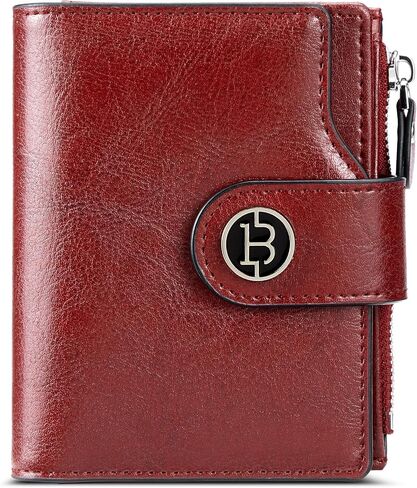 Bostanten Women Leather Wallet محفظة صغيرة RFID حجب Bifold Zipper Pocket Wallet CAST in Kuwait