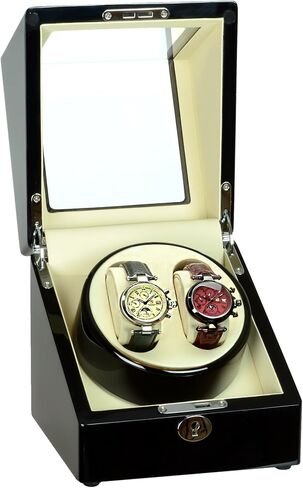 Heritage Double Watch Winder with Ultra Quiet Motor and Multiple Modes in Saudi Arabia