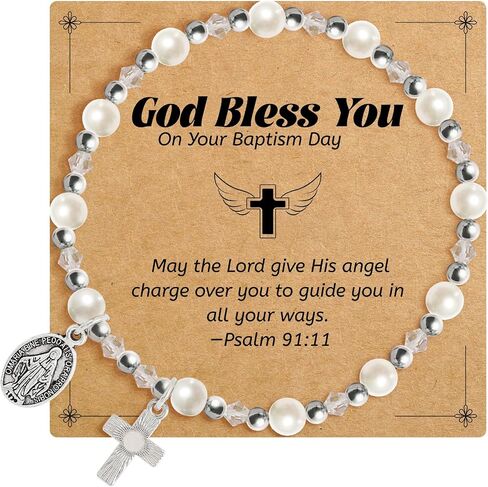 BAYLAY First Communion Baptism Confirmation Gifts for Girls - Cross Bracelet for Teen Girls First Communion Baptism Confirmation Bracelet Gifts for Girls in Saudi Arabia