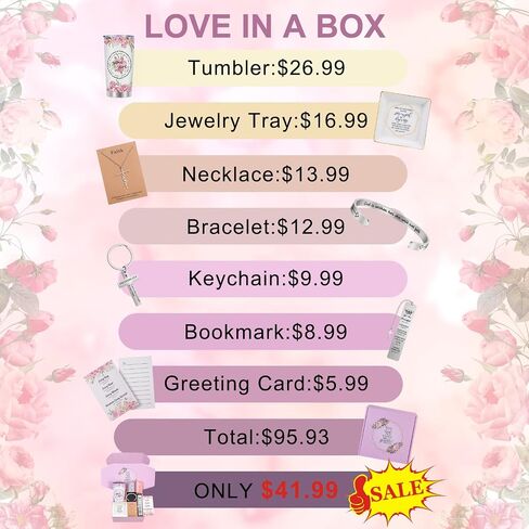 Christian Gifts for Women, Inspirational Religious Gifts for Women,7pcs Christian Gift Basket for Mom, Faith-Based Birthday for,Sister, Friends, Female, Wife, or Coworker in Saudi Arabia