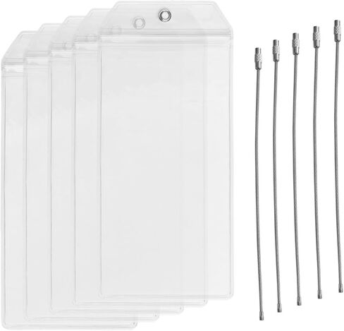 5Pack Cruise Luggage Tags ، حاملي PVC المناسب لعلامات التصنيف ، مقاوم للماء مع سحاب وقابلة للاستمتاع بحلقات الصلب in Kuwait