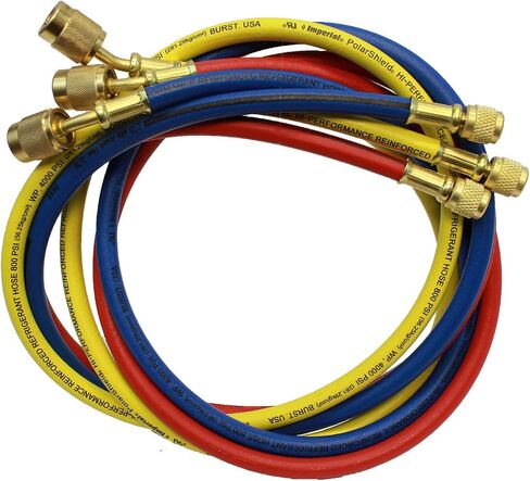 Imperial Tool 955MRS Charging Hose, Polar Shield, B, Y, R, 60" with Low Loss Ball Valves in Saudi Arabia