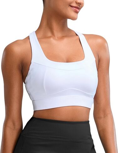 Vorcy High Impact Sports Bras for Women Running Bra Workout Bra U Back Sports Bra Scoop Neck Padded in Kuwait