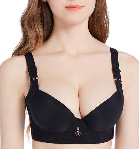 CAHL&FAUO Women Padded Push Up Bras Seamless Soft Underwire T-Shirt Bra in Kuwait