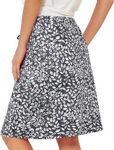 Zando Skorts for Women Dressy Casual Knee Length Skirts for Women with Pockets Athletic Drawstring Skirt Golf Tennis in Saudi Arabia