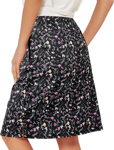 Zando Skorts for Women Dressy Casual Knee Length Skirts for Women with Pockets Athletic Drawstring Skirt Golf Tennis in Saudi Arabia