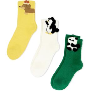 الجوارب اللطيفة اللطيفة للنساء - الشتاء دافئ ناعم مريح المنزل الجوارب الناعم النعمة الجوارب الطاقم الداخلي 3 أزواج in Kuwait