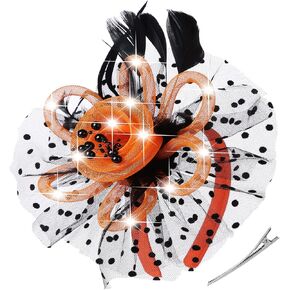 LED LID UP FASCINATOR HATS KENTUCKY FASCINATOR DERBY FLOWER VEATHER MESH MESH CLAP