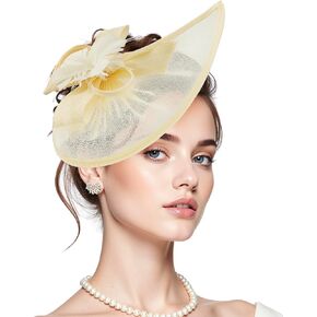 Fascinators Hats for Women Kentucky Hat Derby Tea Party 2025 Pillow Top for Wedding Cocktail Headwear in Kuwait