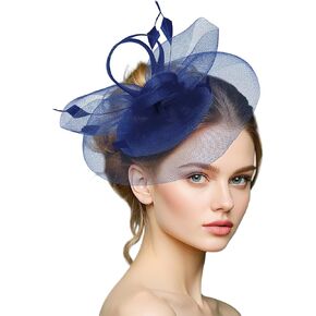 Culaccino 2025 Hashinators Hats for Women Tea Party Hat Feather Cocktail Hair Clip لحضور حفل زفاف