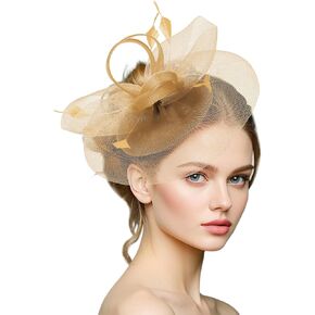 Culaccino 2025 Hashinators Hats for Women Tea Party Hat Feather Cocktail Hair Clip لحضور حفل زفاف in Kuwait