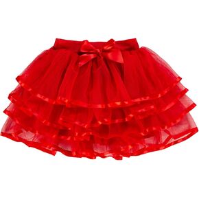 Jastore 4 Layered Tulle Tutu Skirt for Girls Birthday Party Kids Tulle Tutu Skirt Girl Ballet Tutu Skirt