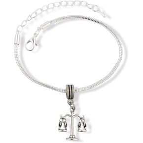Justice Law Scale Snake Chain Charm Bracelet